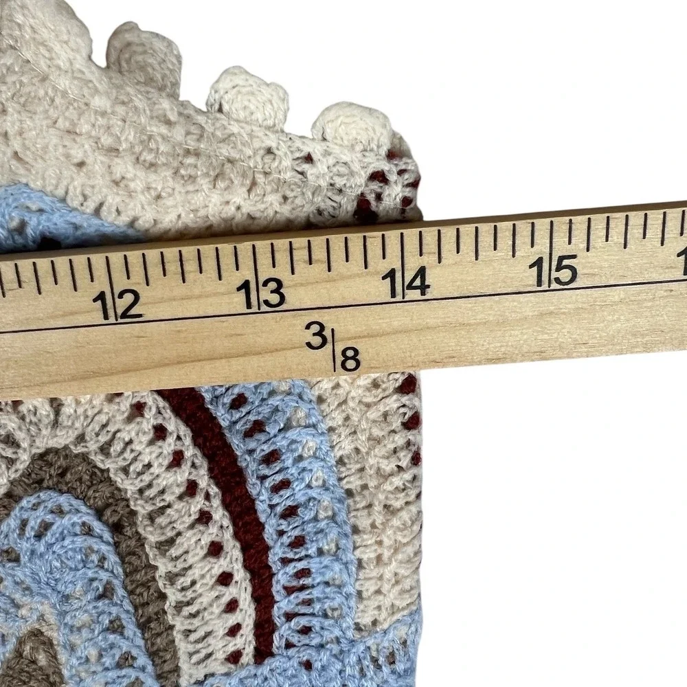 Cider Crochet Bodice Midi Dress Cream Boho Tiered Festival Summer Farmers Market
